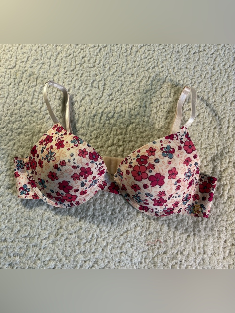 Chinese Laundry Pink Floral Push Up Bra 36B